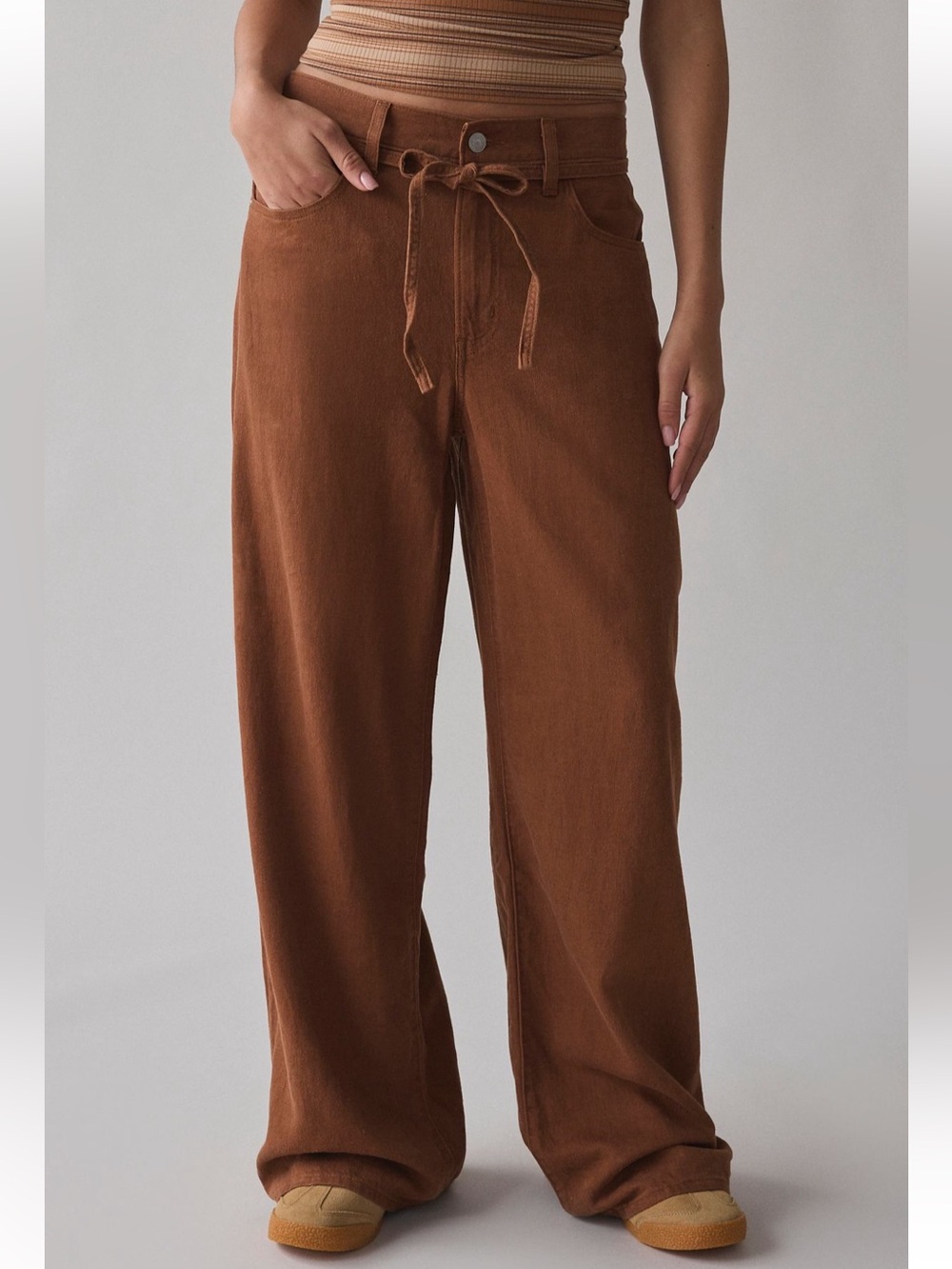 Levi's® XL Straight Tie-Waist Linen Pants - Size 29
